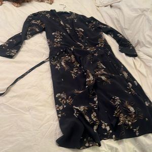 Vince floral silk dress